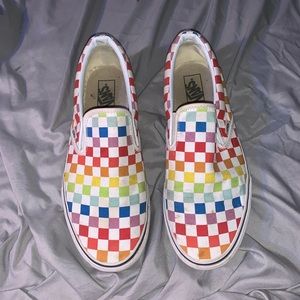 Rainbow Checkered Vans